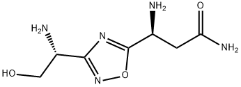 (S)-3-amino-3-(3-((R)-1-amino-2-hydroxyethyl)-1,2,4-oxadiazol-5-yl)propanamide Struktur