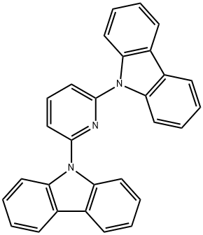 2,6-ビス(9H-カルバゾール-9-イル)ピリジン 化学構造式