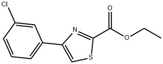 ETHYL 4-(3-CHLOROPHENYL)THIAZOLE-2-CARBOXYLATE, 172848-61-2, 结构式