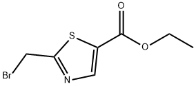 2-bromomethyl-5-thiazolecarboxylic acid ethyl ester Structure