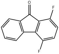 1,4-DIFLUORO-9-FLUORENONE Structure