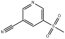 5-(methylsulfonyl)-3-Pyridinecarbonitrile Struktur