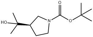 (R)-tert-Butyl 3-(2-hydroxypropan-2-yl)pyrrolidine-1-carboxylate, 1788044-09-6, 结构式