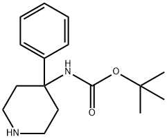 TERT-BUTYL 4-PHENYLPIPERIDIN-4-YLCARBAMATE Struktur