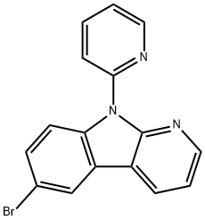 9H-Pyrido[2,3-b]indole, 6-bromo-9-(2-pyridinyl)-,1800071-10-6,结构式