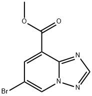6-BROMO-[1,2,4]TRIAZOLO[1,5-A]PYRIDINE-8-CARBOXYLIC ACID METHYL ESTER Struktur