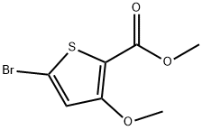 5-ブロモ-3-メトキシチオフェン-2-カルボン酸メチル 化学構造式