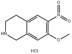 7-methoxy-6-nitro-1,2,3,4-tetrahydroisoquinoline hydrochloride Structure