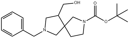 Tert-Butyl 7-Benzyl-9-(Hydroxymethyl)-2,7-Diazaspiro[4.4]Nonane-2-Carboxylate Struktur