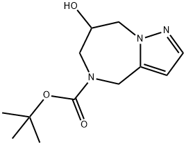 Tert-Butyl 7-Hydroxy-7,8-Dihydro-4H-Pyrazolo[1,5-A][1,4]Diazepine-5(6H)-Carboxylate Struktur