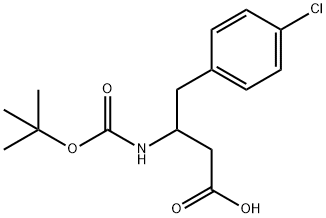 3-(BOC-氨基)-4-(4-氯苯基)丁酸,1824131-52-3,结构式