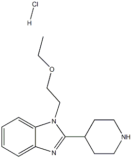 1-(2-甲氧基乙基)-2-(哌啶-4-基)-1H-苯并[D]咪唑盐酸盐, 1841081-72-8, 结构式