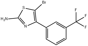 5-Bromo-4-(3-(trifluoromethyl)phenyl)thiazol-2-amine Structure