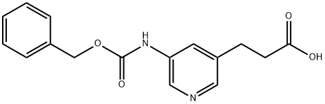 3-(5-(((benzyloxy)carbonyl)amino)pyridin-3-yl)propanoic acid Structure