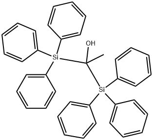 1,1-BIS(TRIPHENYLSILYL)ETHANOL, 18822-00-9, 结构式