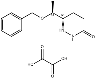 しゅう酸N'-((2S,3S)-2-(ベンジルオキシ)ペンタン-3-イル)ホルモヒドラジド 化学構造式