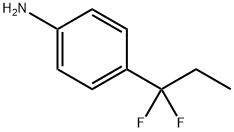 4-(1,1-difluoropropyl)- Benzenamine Struktur