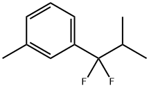 1-(1,1-difluoro-2-methylpropyl)-3-methyl- Benzene Struktur