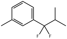 1-(1,1-difluoro-2-methylpropyl)-3-methyl- Benzene Structure