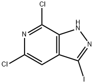 5,7-Dichloro-3-iodo-1H-pyrazolo[3,4-c]pyridine Structure