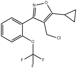 4-(chloromethyl)-5-cyclopropyl-3-(2-(trifluoromethoxy)phenyl)isoxazole Structure