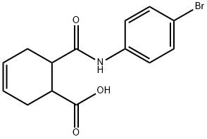 6-((4-bromophenyl)carbamoyl)cyclohex-3-enecarboxylic acid Struktur