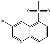 3-溴-5-(甲基磺酰基)喹啉, 1956366-71-4, 结构式
