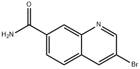 3-ブロモキノリン-7-カルボキサミド 化学構造式