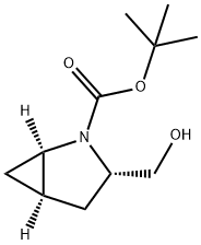 tert-butyl (3S)-3-(hydroxymethyl)-2-azabicyclo[3.1.0]hexane-2-carboxylate Struktur