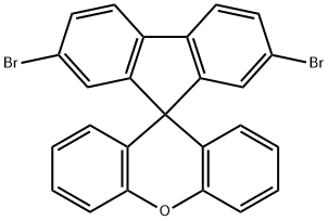 2,7-ジブロモスピロ[フルオレン-9,9'-キサンテン] 化学構造式