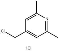 4-(Chloromethyl)-2,6-dimethylpyridine hydrochloride, 198973-09-0, 结构式