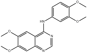 N-(3,4-二甲氧基苯基)-6,7-二甲氧基喹唑啉-4-胺,202475-65-8,结构式