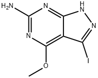 3-iodo-4-methoxy-1H-Pyrazolo[3,4-d]pyrimidin-6-amine Structure