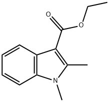 1H-Indole-3-carboxylic acid, 1,2-dimethyl-, ethyl ester Struktur