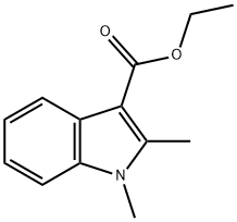 1H-Indole-3-carboxylic acid, 1,2-dimethyl-, ethyl ester
 Structure