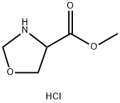 RS-恶唑烷-4-羧酸甲酯盐酸盐, 203937-68-2, 结构式