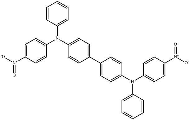 N4,N4'-BIS(4-NITROPHENYL)-N4,N4'-DIPHENYL-[1,1'-BIPHENYL]-4,4'-DIAMINE 结构式