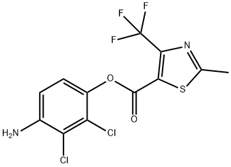4-Amino-2,3-dichlorophenyl 2-methyl-4-(trifluoromethyl)thiazole-5-carboxylate Struktur