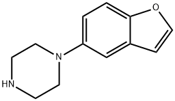 1-(5-benzofuranyl)Piperazine, 206347-31-1, 结构式