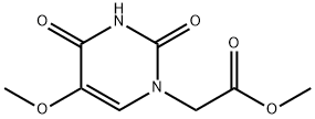 5-Methoxyuracil-1-yl acetic acid methyl ester Struktur