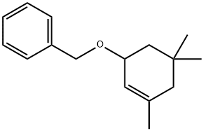 (((3,5,5-trimethylcyclohex-2-en-1-yl)oxy)methyl)benzene Struktur