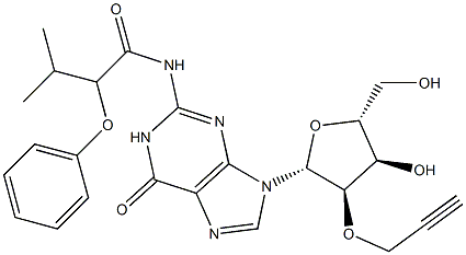 N2-(Isopropylphenoxyacetyl)-2'-O-propargylguanosine Structure
