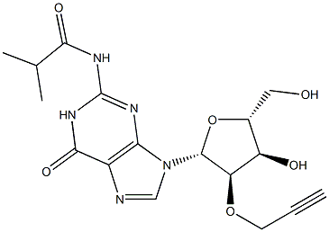 N2-iso-Butyroyl-2'-O-propargylguanosine Structure