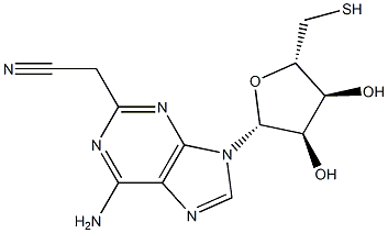 2-Cyanomethylthioadenosine Structure