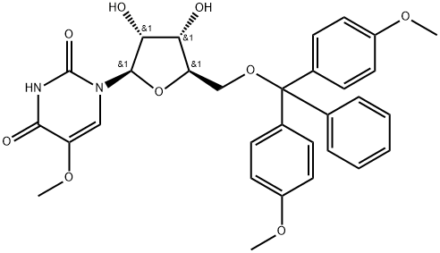 5'-O-(4,4'-Dimethoxytrityl)-5-methoxyuridine Structure