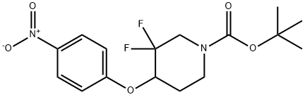 tert-butyl 3,3-difluoro-4-(4-nitrophenoxy)piperidine-1-carboxylate Structure