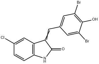 -5-chloro-3-(3,5-dibromo-4-hydroxybenzylidene)indolin-2-one Structure