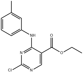 ethyl 2-chloro-4-(m-tolylamino)pyrimidine-5-carboxylate Struktur