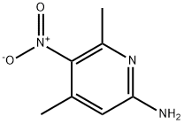2-amino-5-nitro-4,6-dimethylpyridine Struktur