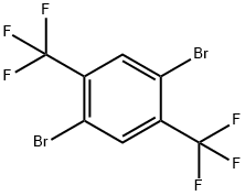1,4-bis(trifluoromethyl)-2,5-dibromobenzene 化学構造式